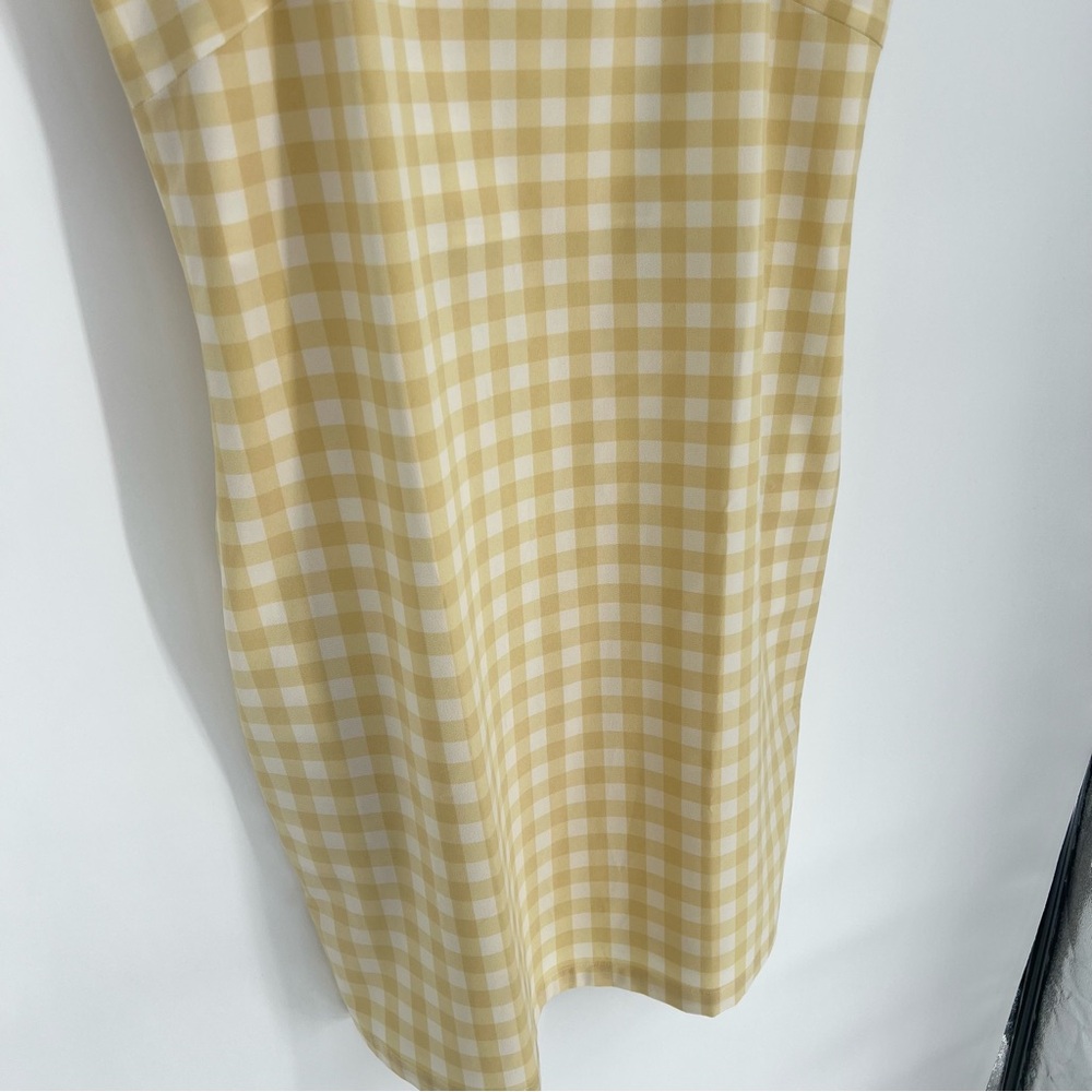Wayre Sevilla Sleeveless Shift Dress Sz S Lemon Plaid — image 7 of 8